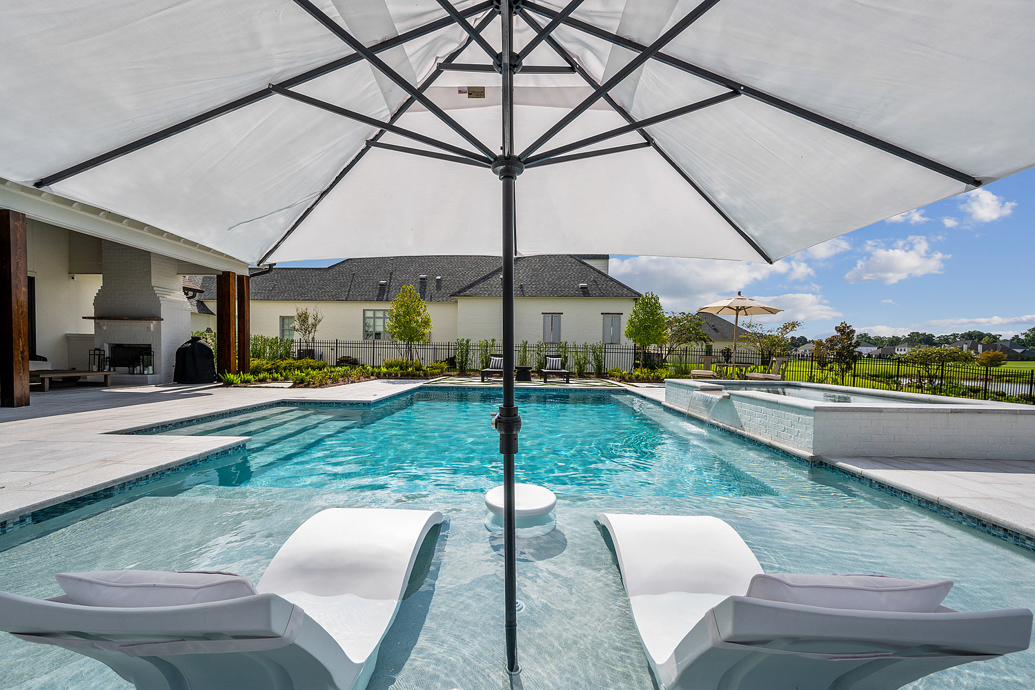 White Quartzite Pool in Baton Rouge Baton Rouge Custom Pools
