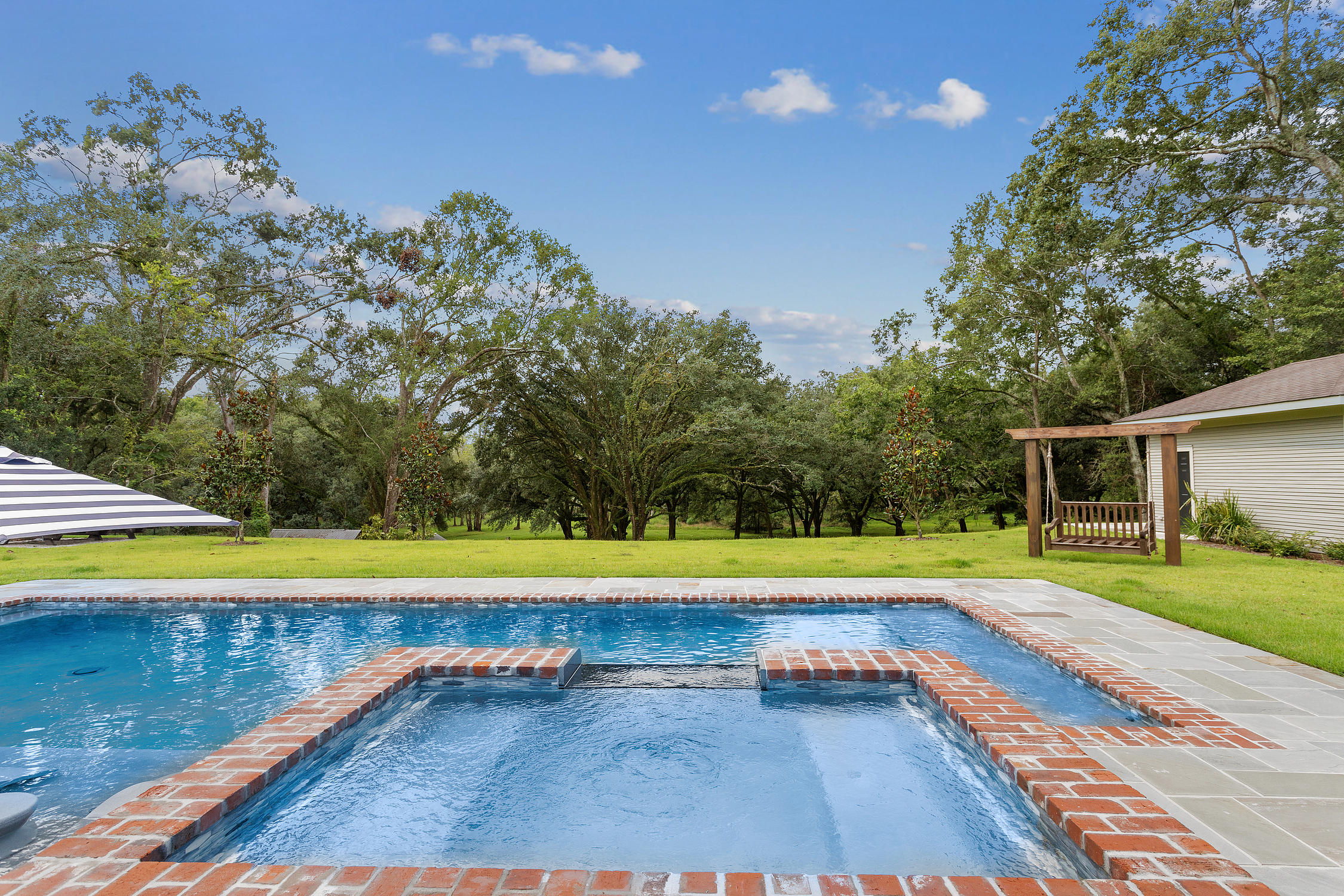 White Quartzite Pool in Baton Rouge Baton Rouge Custom Pools