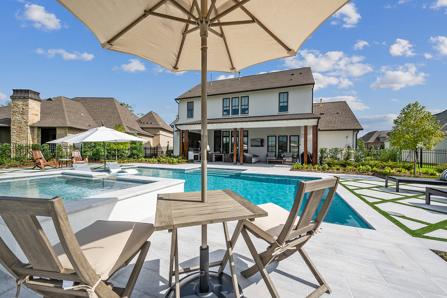 White Quartzite Pool in Baton Rouge Baton Rouge Custom Pools