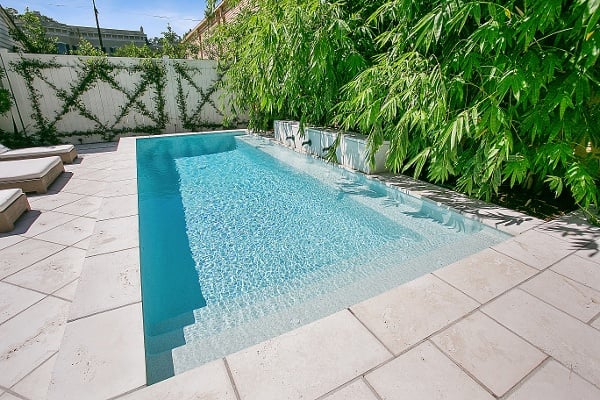 New Orleans cocktail pool with wetedge plaster