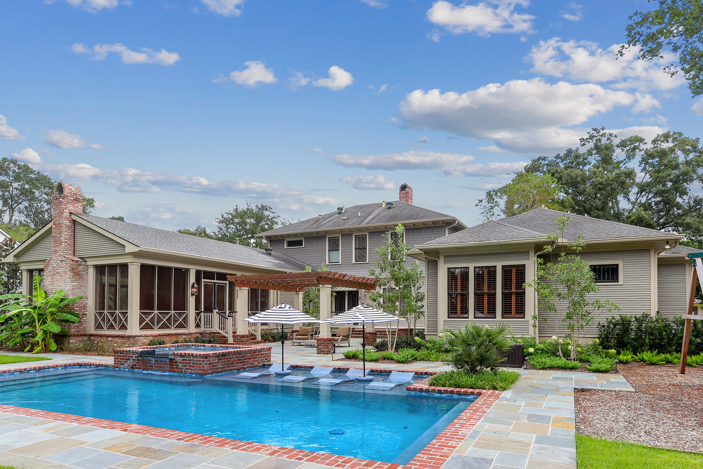 White Quartzite Pool in Baton Rouge Baton Rouge Custom Pools