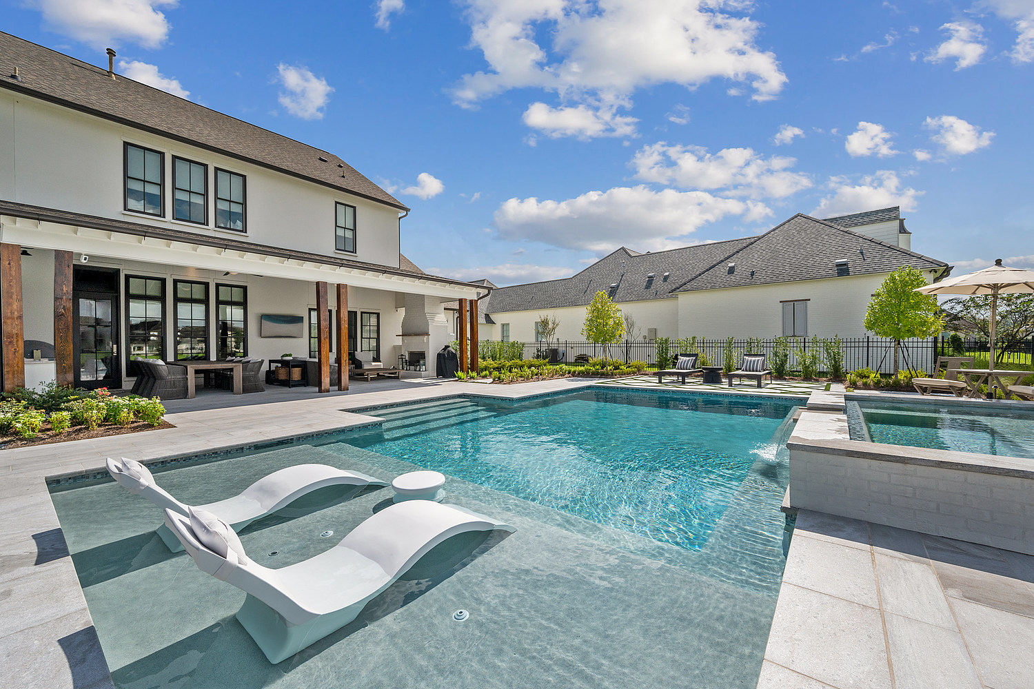 White Quartzite Pool in Baton Rouge Baton Rouge Custom Pools