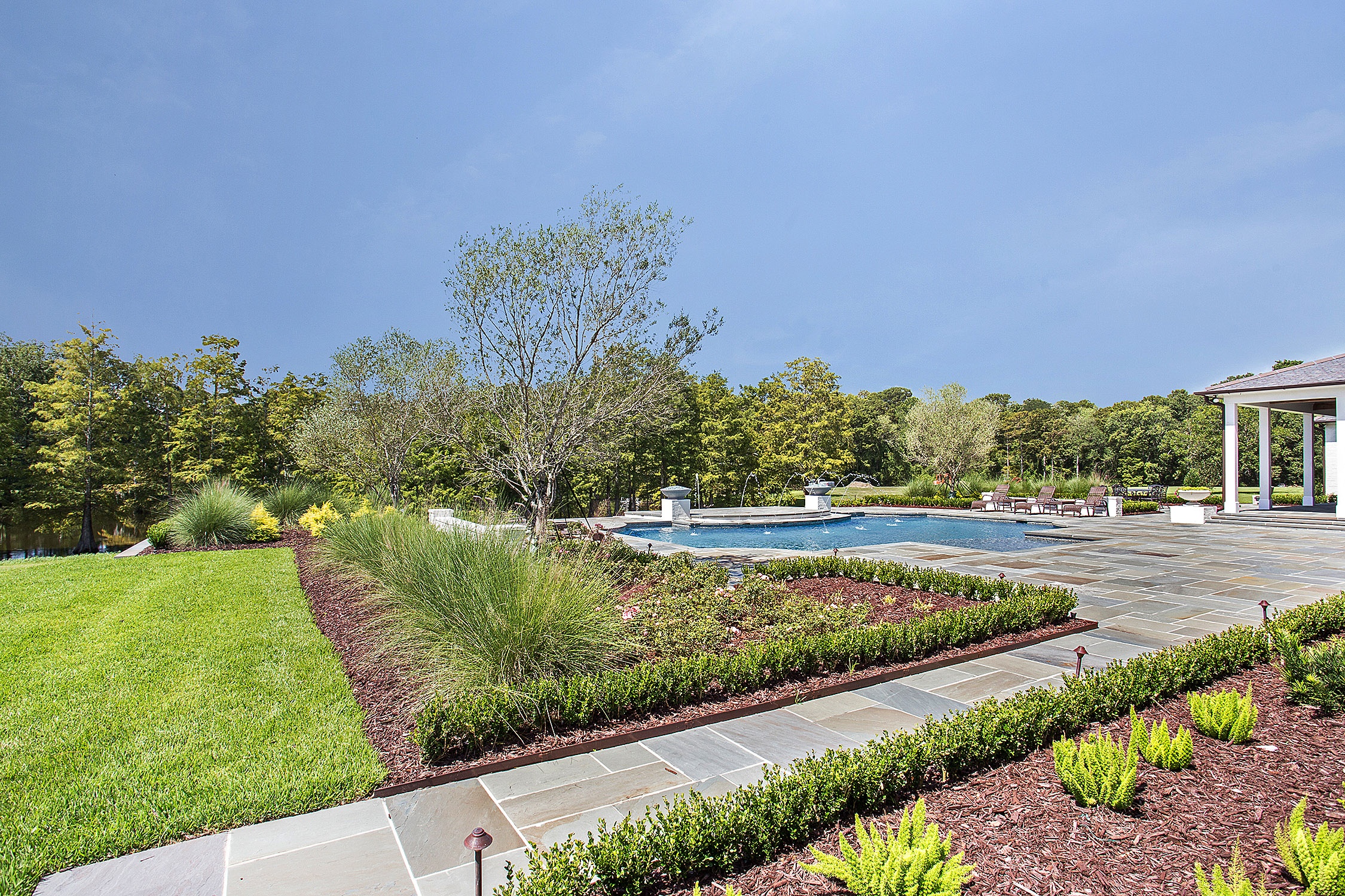 decking pathway to pool