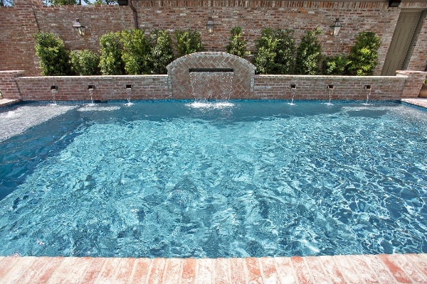 Water features in pool