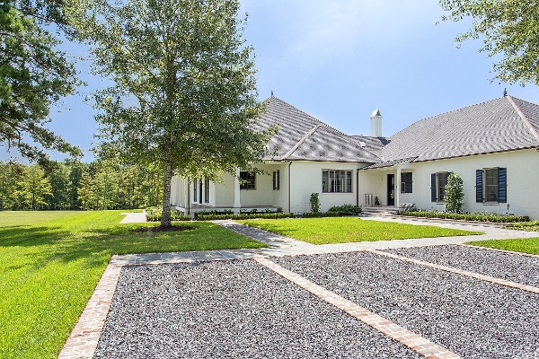 gravel and brick landscape