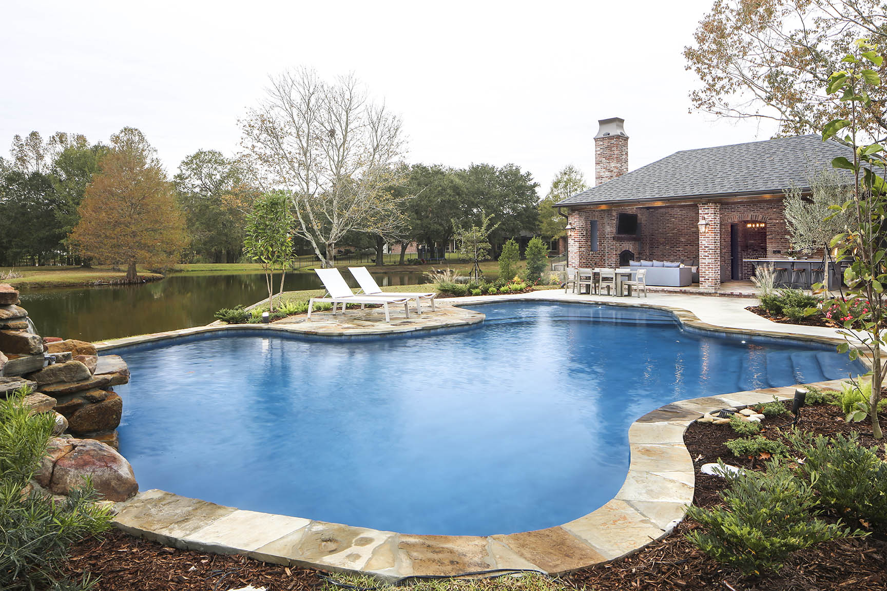 Baton Rouge Luxury Pool Builder Outdoor Pool Area