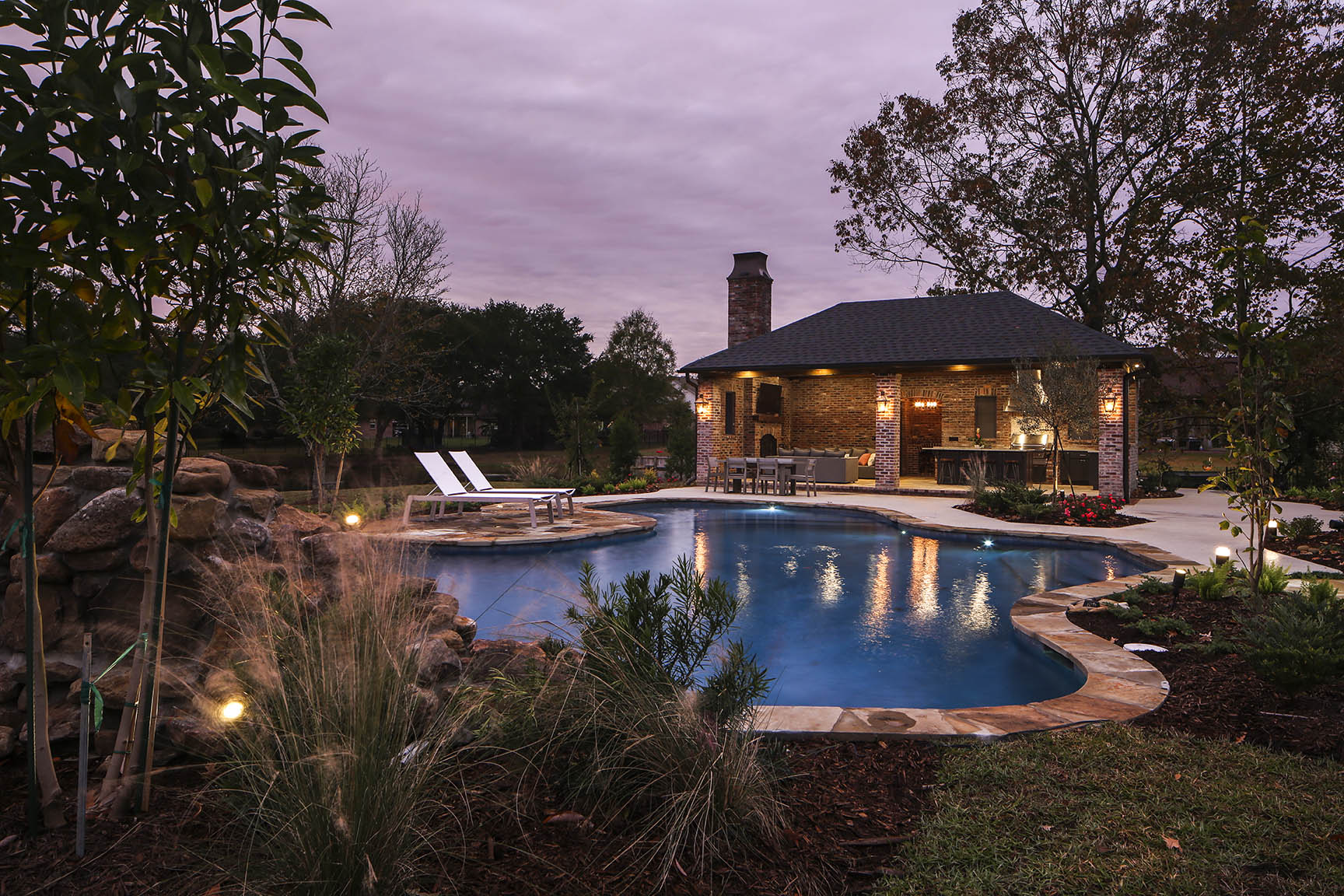 Baton Rouge Luxury Pool Builder Outdoor Pool Area