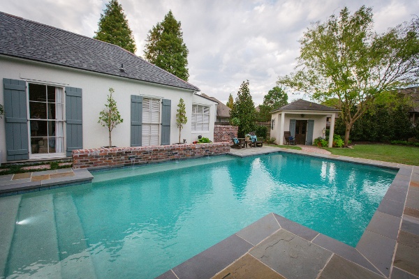 pool with pennsylvania blue stone