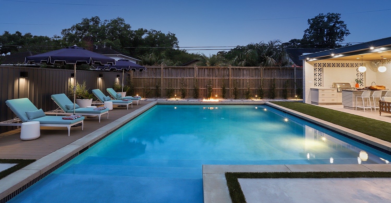 Night Time Custom Pool